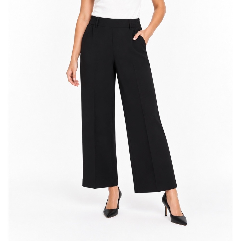 Aritzia Wilfred Effortless Wide Leg Pants Trousers M Black Office Minimalist